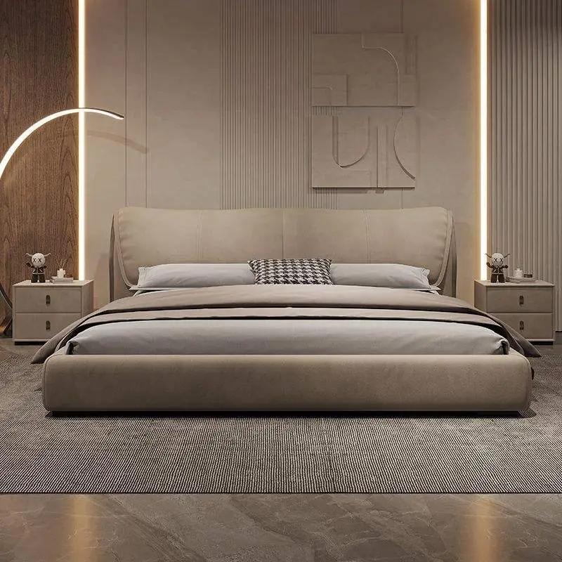 Luxury Flannel Queen Bed Fabric Two Meter Industrial Style Soft Master Bedroom Adjustable for Comfortable King Double Bed — image 2