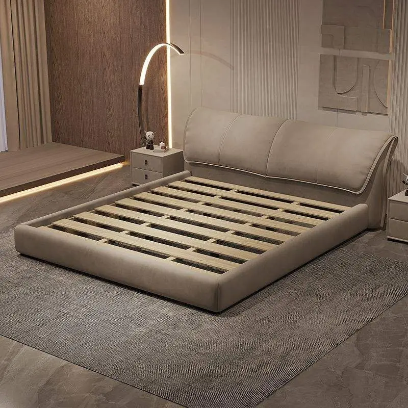 Luxury Flannel Queen Bed Fabric Two Meter Industrial Style Soft Master Bedroom Adjustable for Comfortable King Double Bed — image 4