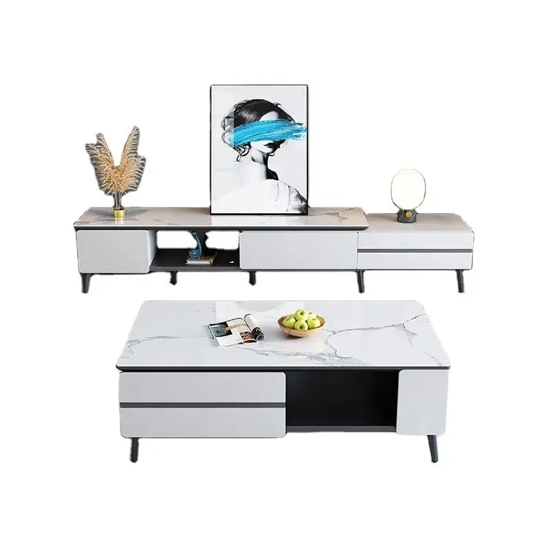 Cheap Wooden+metal Legs Classic Living Room Latest Design Small Coffee Table with Storage — image 7