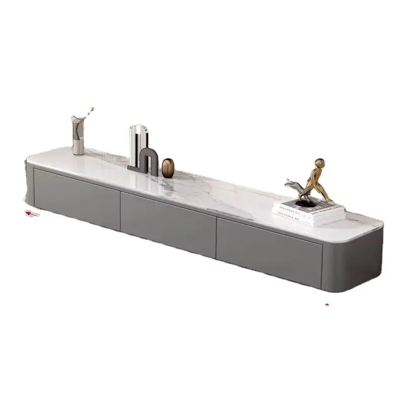 Modern Simple Rock Board TV Cabinet for Home for Small Apartment Coffee Table and TV Stand Combination for Home Furnitur — view 3