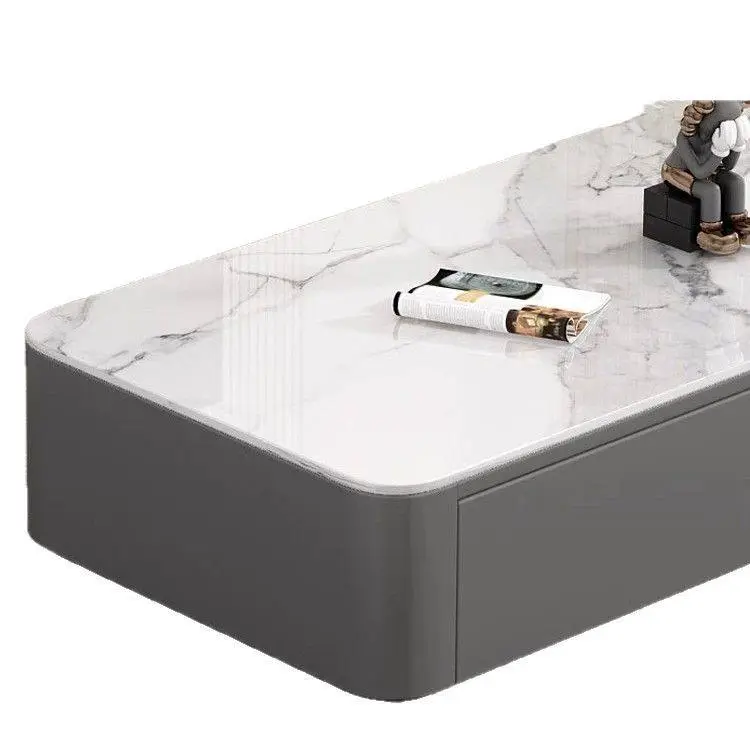Modern Simple Rock Board TV Cabinet for Home for Small Apartment Coffee Table and TV Stand Combination for Home Furnitur — view 5
