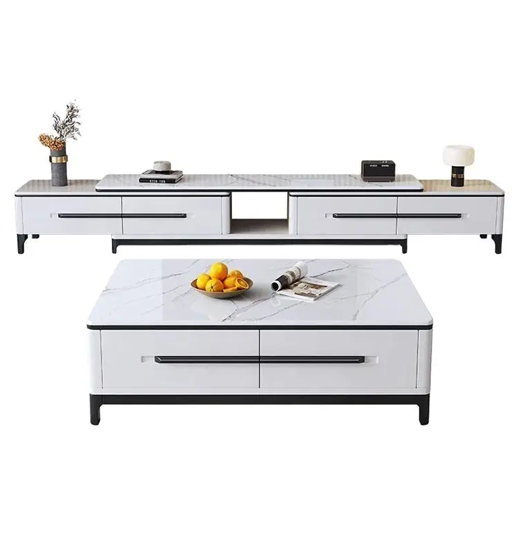 Modern Minimalist Wooden Extendable Foldable Coffee Table with Stylish Design for Home Furniture — view 1