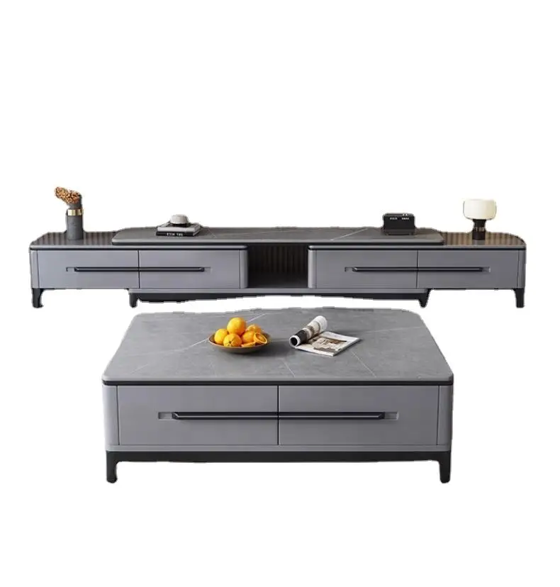 Modern Minimalist Wooden Extendable Foldable Coffee Table with Stylish Design for Home Furniture — image 2