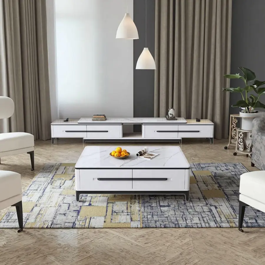 Modern Minimalist Wooden Extendable Foldable Coffee Table with Stylish Design for Home Furniture — image 5