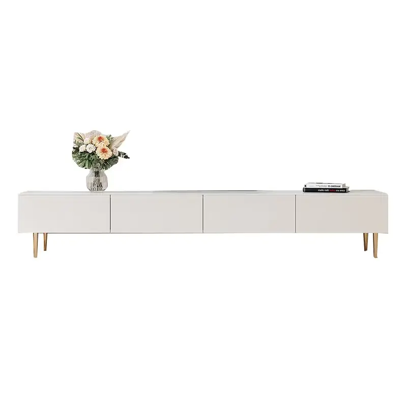 Living Room TV Cabinet Home Furniture Sell Design Luxury High White Beauty Wood Frame Modern Coffee Table Set with Stora — view 1