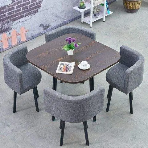 Light Luxury Small Business Reception Casual Table Chair Set for Sales Office Display Meeting Room Negotiation 4 Seats — image 3