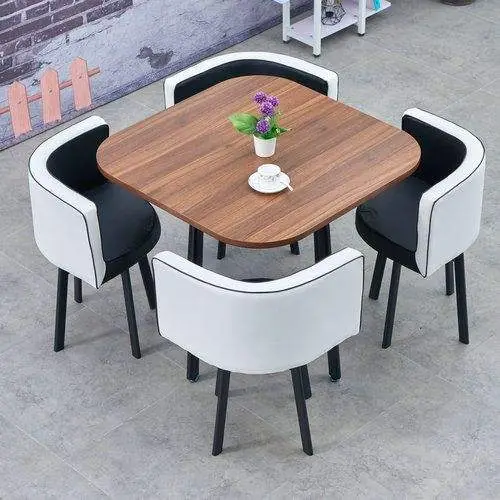 Light Luxury Small Business Reception Casual Table Chair Set for Sales Office Display Meeting Room Negotiation 4 Seats — image 4