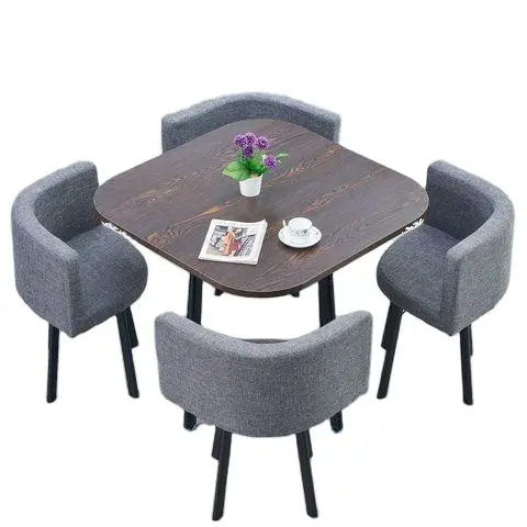 Light Luxury Small Business Reception Casual Table Chair Set for Sales Office Display Meeting Room Negotiation 4 Seats — image 6