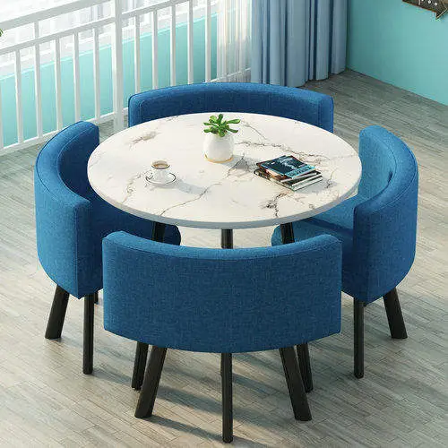 Modern Solid Wood Simple Office Negotiation Table and Chair Combination Creative Leisure Restaurant Coffee Shop Dining Table — image 3
