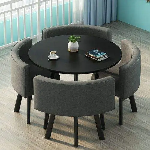 Modern Solid Wood Simple Office Negotiation Table and Chair Combination Creative Leisure Restaurant Coffee Shop Dining Table — image 6