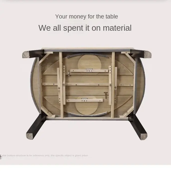 Light Luxury Telescopic Folding Modern Rock Board Dining Table Solid Chair Simple Small Apartment Household Variable — image 5
