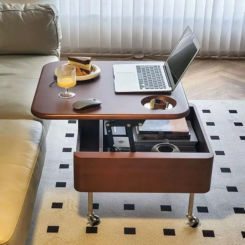 Luxury Integrated Coffee Table Lifting Function Modern Multifunctional Design Durable Living Room Furniture for Small Apartments — image 2