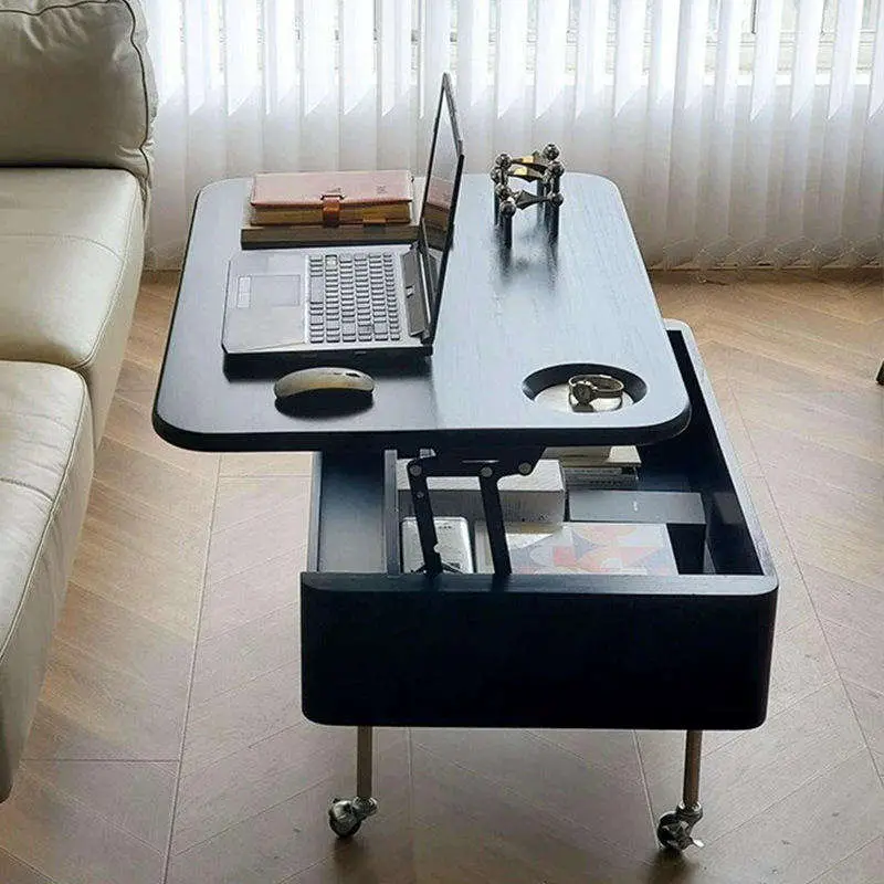 Luxury Integrated Coffee Table Lifting Function Modern Multifunctional Design Durable Living Room Furniture for Small Apartments — image 3