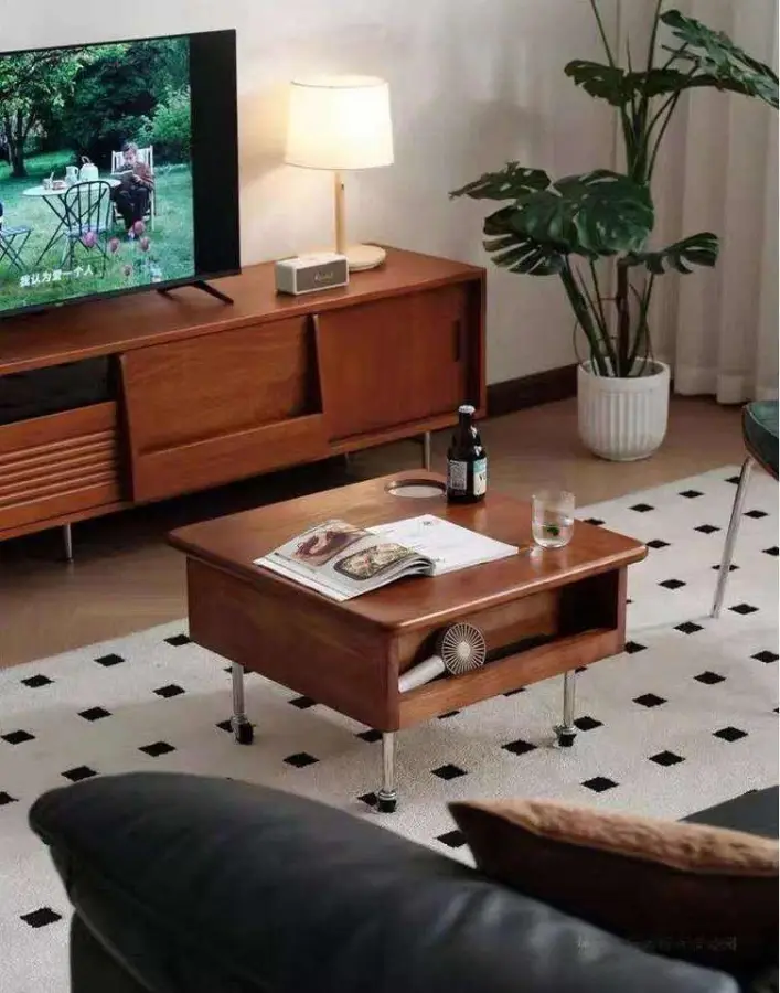 Luxury Integrated Coffee Table Lifting Function Modern Multifunctional Design Durable Living Room Furniture for Small Apartments — image 4