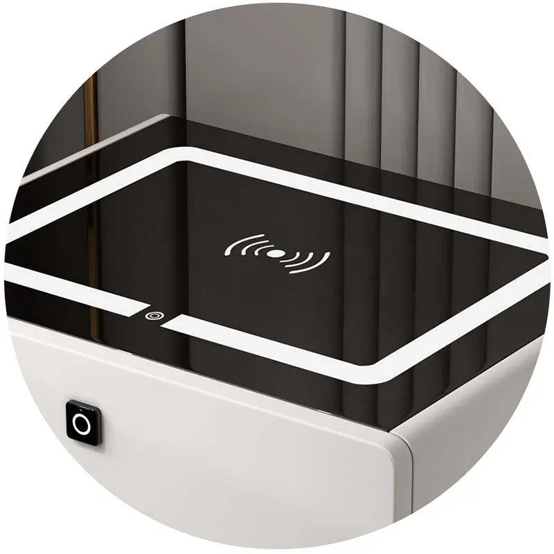 New Smart Bedside Table Cabinet Touch Screen Light 2 Drawers Living Bedroom Furniture — image 4