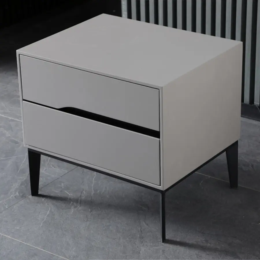 Modern Solid Wood Bedroom Furniture Many Color Nightstand with 2 Drawers Wooden Bedside Table Home Furniture — image 5