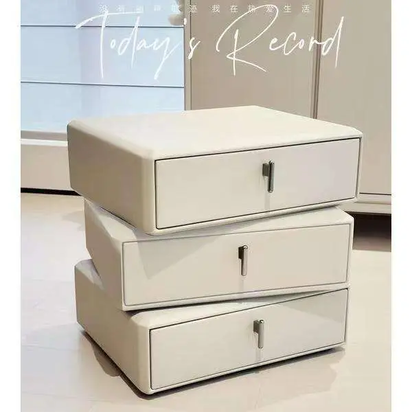 Italian Luxury Modern Multifunctional Smart Solid Wood Rotatable Creative Bedroom Bedside Table Hotel Apartment Nightstand — image 5
