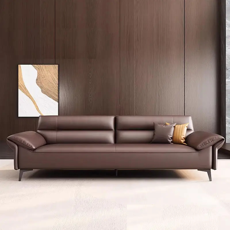 Business Modern Minimalist Eco-Friendly Sectional Reception Meeting Negotiation boss Straight-back Three-seater Sofa Office — image 3