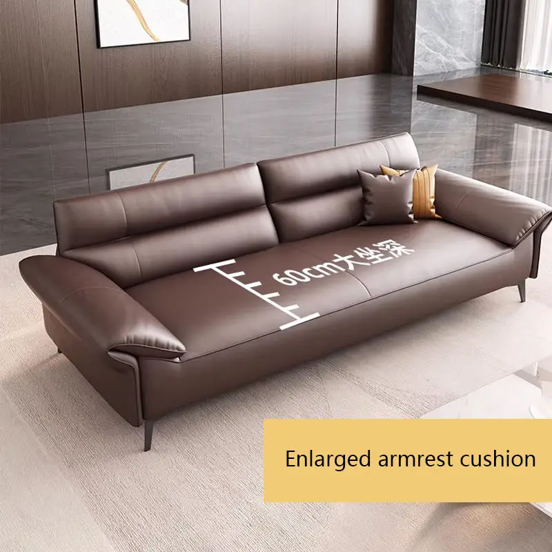 Business Modern Minimalist Eco-Friendly Sectional Reception Meeting Negotiation boss Straight-back Three-seater Sofa Office — image 5