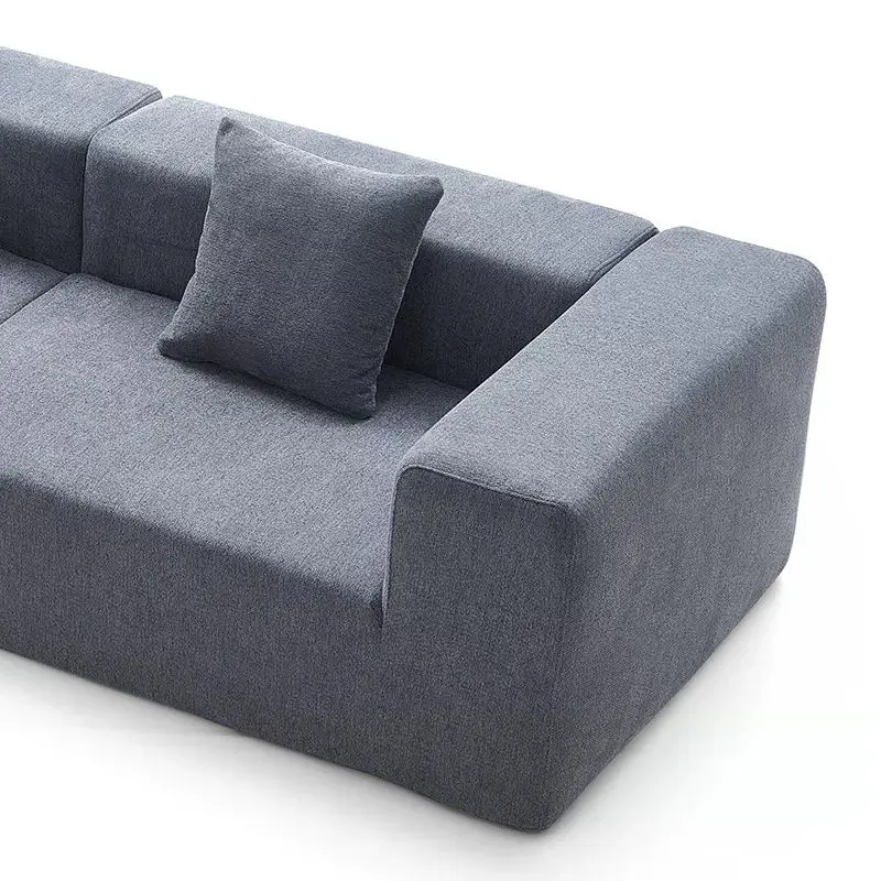Vacuum Compressed Minimalist Wabi-sabi Style Sectional Square Upholstered Sofa for Small-sized Apartment Fabric Cover Sponge — image 3