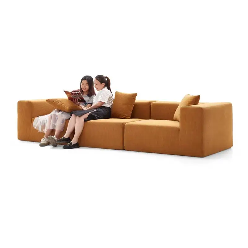 Vacuum Compressed Minimalist Wabi-sabi Style Sectional Square Upholstered Sofa for Small-sized Apartment Fabric Cover Sponge — image 6