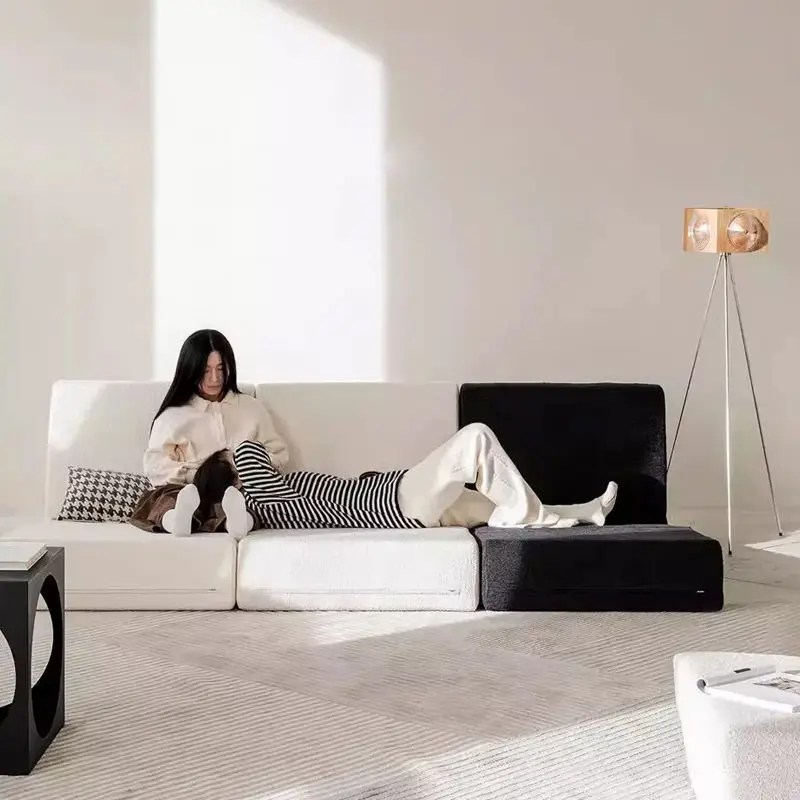 Modern Reclining Foldable Single-Person Multi-Functional Durable Eco-Friendly Sponge Fabric Sofa Removable Cover Modular Design — image 5