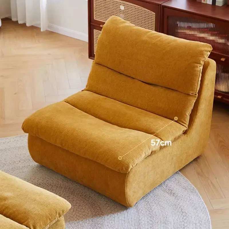 Comfortable Soft Small-sized One Seat Living Room Sponge Durable Fabric Removable Cover Vacuum Compression Roll-pack Lazy Sofa — image 2