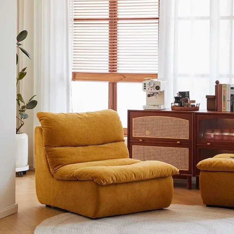 Comfortable Soft Small-sized One Seat Living Room Sponge Durable Fabric Removable Cover Vacuum Compression Roll-pack Lazy Sofa — image 4