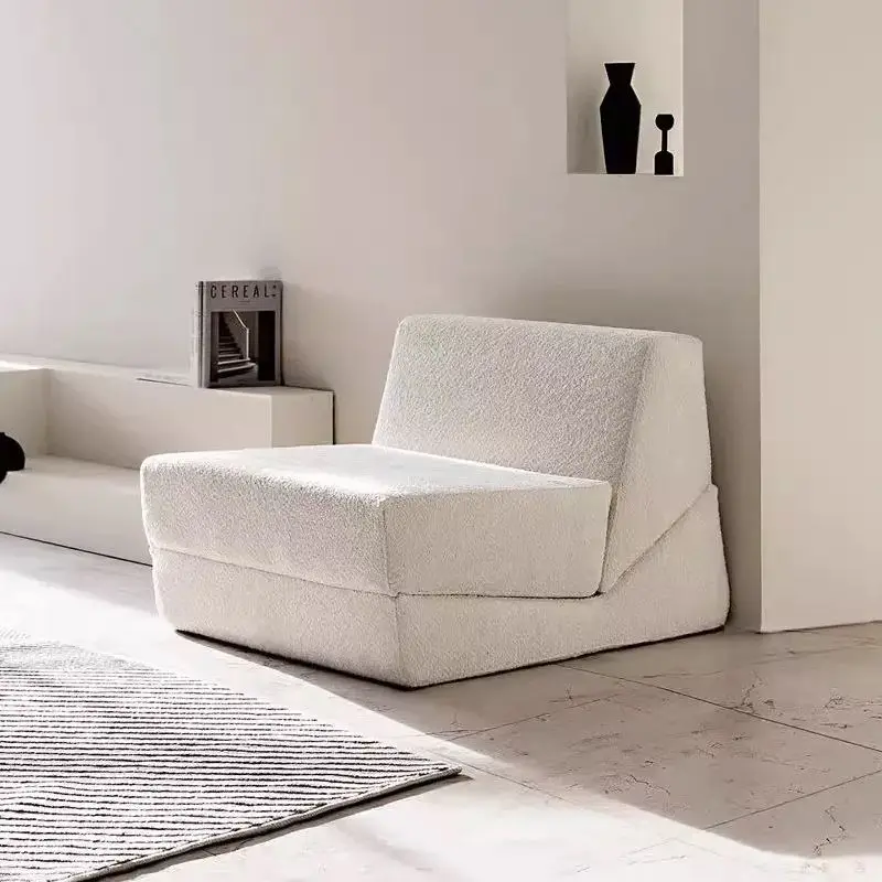 Sleeping Single Multi-functional Durable Eco-friendly Sponge Compressed Lazy Person Leisure Fabric Sofa Apartment Hotel — image 5