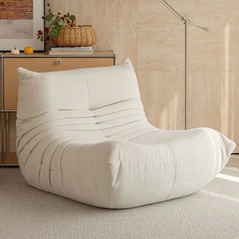 Caterpillar Modern Fabric Lazy Person Can Lie Down or Sleep on This Sofa Balcony Single Sofa Chair Bedroom Small Sofa — view 1