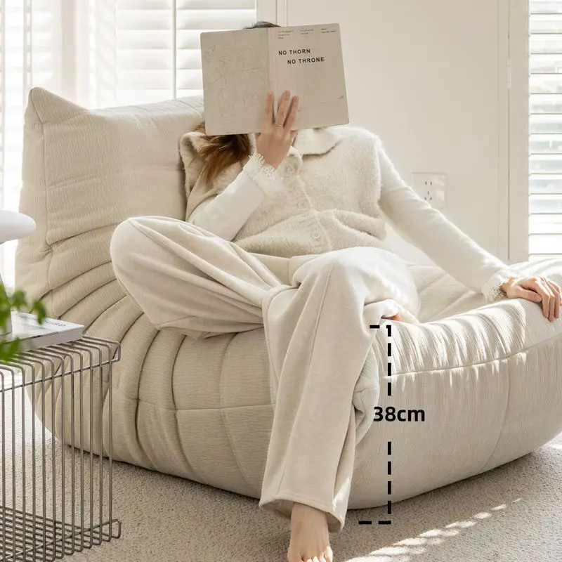 Caterpillar Modern Fabric Lazy Person Can Lie Down or Sleep on This Sofa Balcony Single Sofa Chair Bedroom Small Sofa — image 3