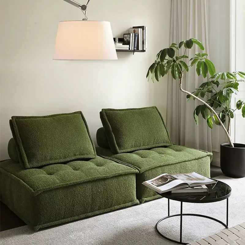 Modern Living Room Sofa Set-Adjustable Sponge-Filled Fabric Sofa with Removable Cover for Small Apartments — view 1
