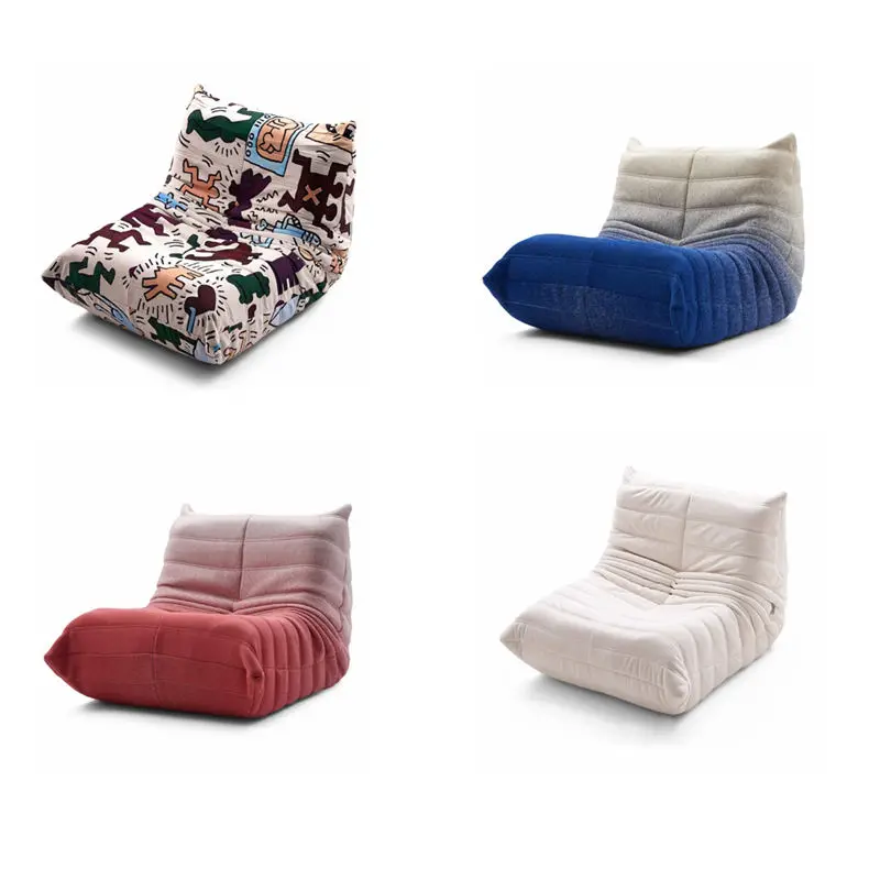 Caterpillar Modern Fabric Lazy Person Can Lie or Sleep on This Huge Sofa Chair Balcony Bedroom Leisure — image 5