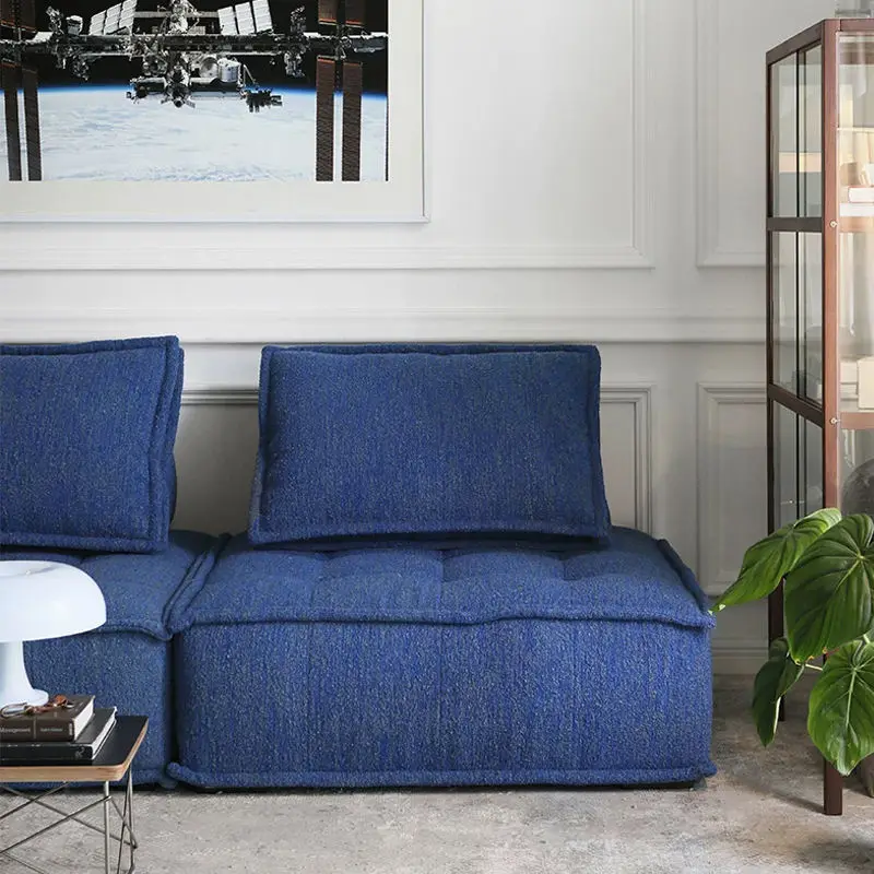 Modern Living Room Sofa Set-Adjustable Sponge-Filled Fabric Sofa with Removable Cover for Small Apartments — image 4
