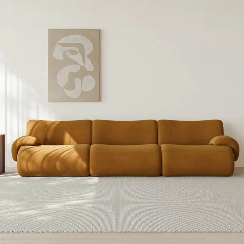 Modern Minimalist L-shaped Modular Combination Small-sized Living Room Design Model Corner Compact Fabric Sofa — image 2