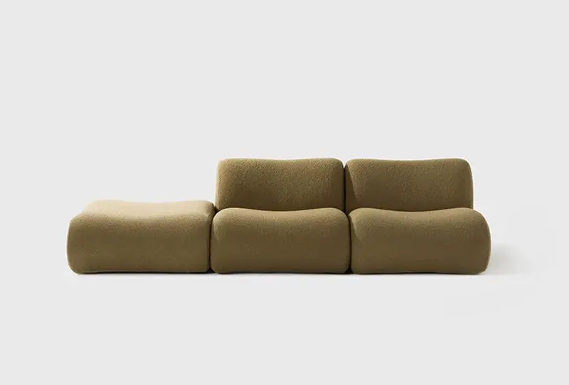 Modern Minimalist L-shaped Modular Combination Small-sized Living Room Design Model Corner Compact Fabric Sofa — image 3