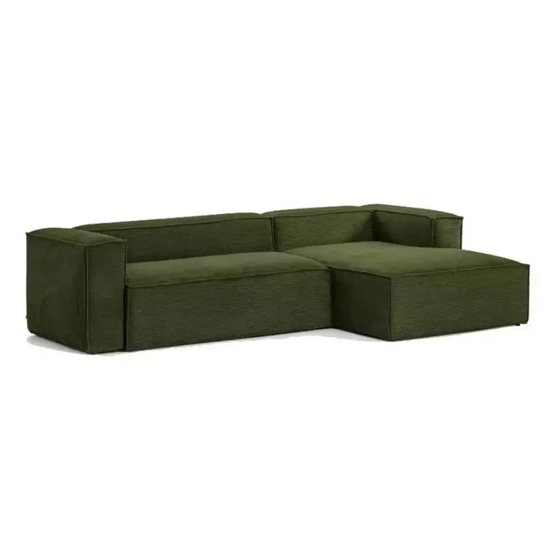 Simple Modern Square Small-sized Apartment Eco-friendly Durable Plastic Sponge Filled Sectional Living Room Settee Fabric Cover — image 6