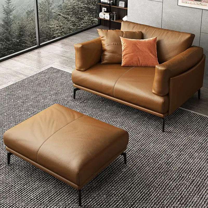 Simple Modern Eco-Friendly Durable Business Reception Meeting High-Density Sponge PU Leather Sectional Three-person Office Sofa — image 4