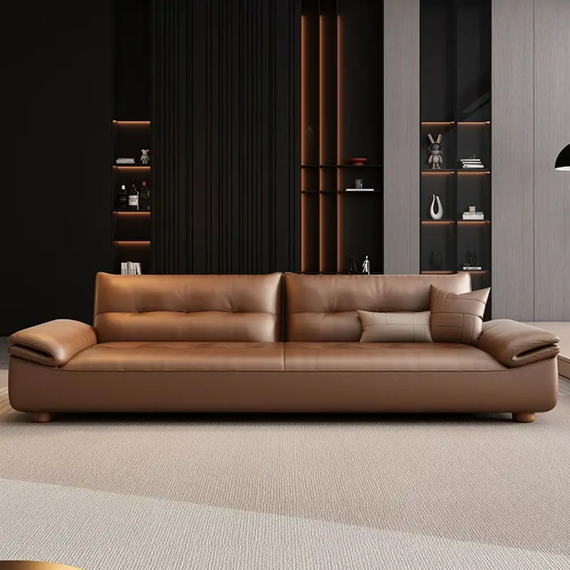 Business Reception Meeting Leisure Area Eco-Friendly Durable Modern Sectional PU Leather Small-sized Office Sofa Set — image 3