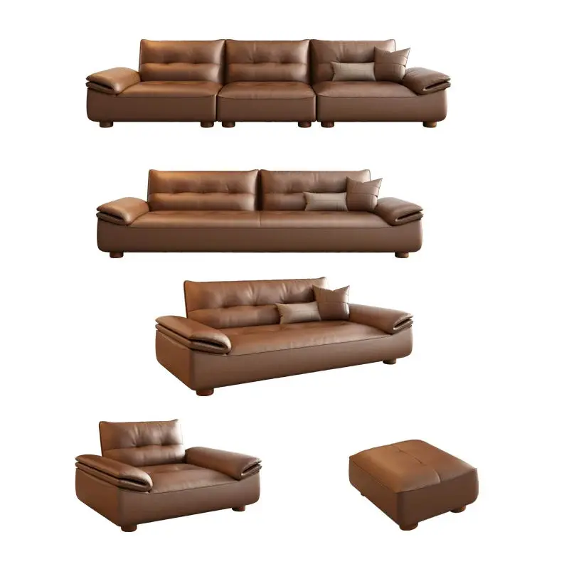 Business Reception Meeting Leisure Area Eco-Friendly Durable Modern Sectional PU Leather Small-sized Office Sofa Set — image 6