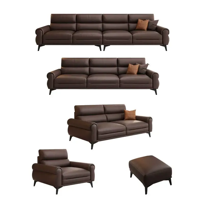 Modern Durable Eco-Friendly Sectional PU Leather Imported Office Sofa Set with High-Density Sponge for Living Room — view 6
