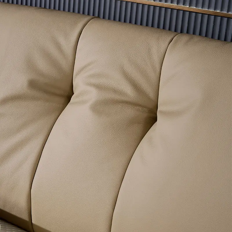 Modern Bedroom Premium Artificial Leather Upholstered Plush Doll Mattress Eco-Friendly Durable Full Size Bed — view 3