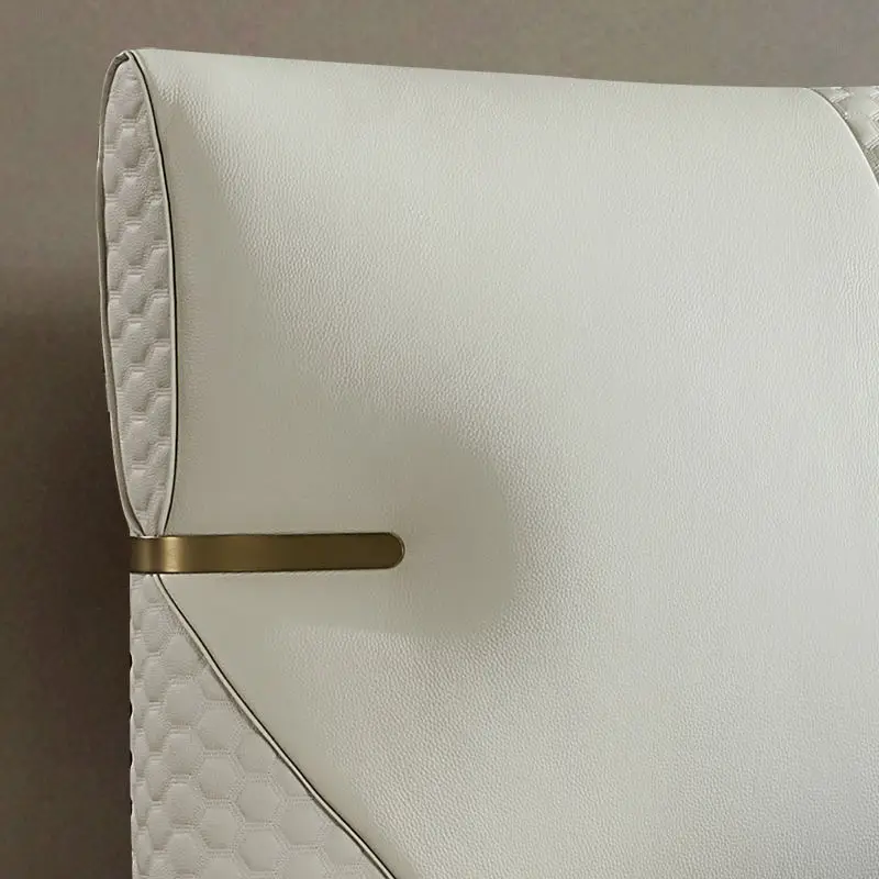 Modern Minimalist Villa Bedroom Super-Large Queen-Sized Backrest Layer Genuine Leather Soft Bed Eco-Friendly Foldable 3-Year — image 2