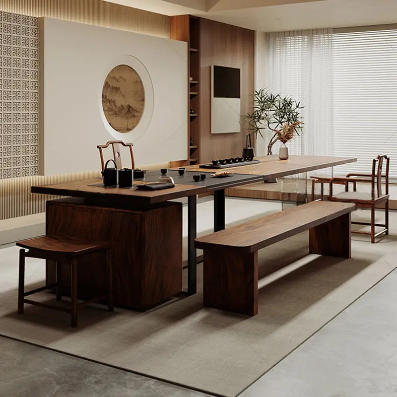 Modern Solid Wood Extendable Desk with New Design for Commercial Office Use — view 1