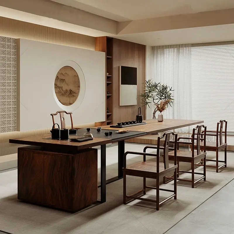 Modern Solid Wood Extendable Desk with New Design for Commercial Office Use — image 4