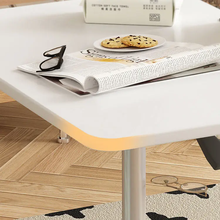 Hydraulic Lazy Computer Table Simple Mobile Office Writing Study Wooden Lifting Table Rotatable Desktop Small Size for Home Use — image 4