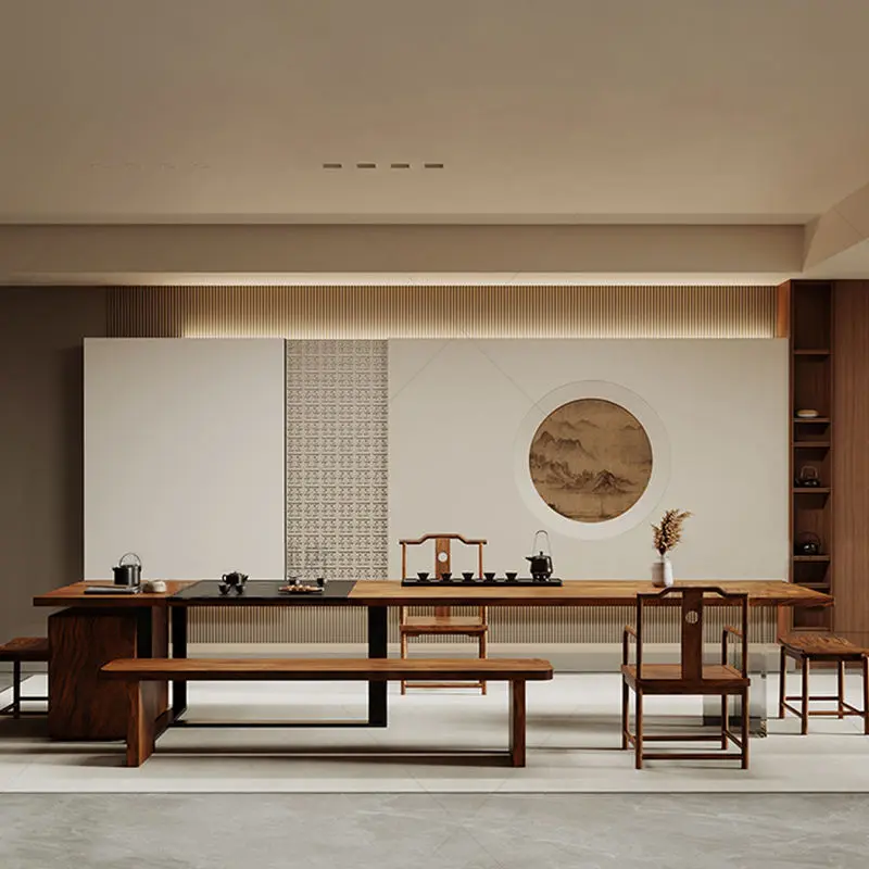 Modern Solid Wood Extendable Desk with New Design for Commercial Office Use — image 6