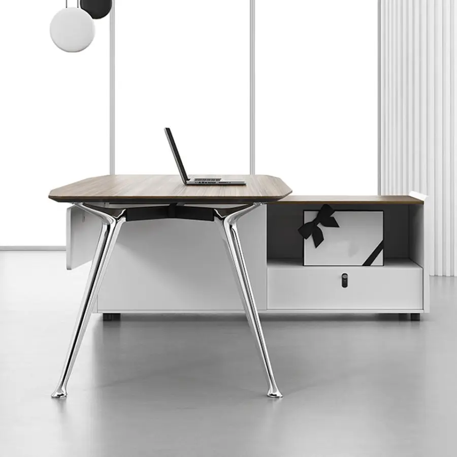 Simple and Modern President Table Single Office Furniture Executive Table Manager Desk Chair — image 3
