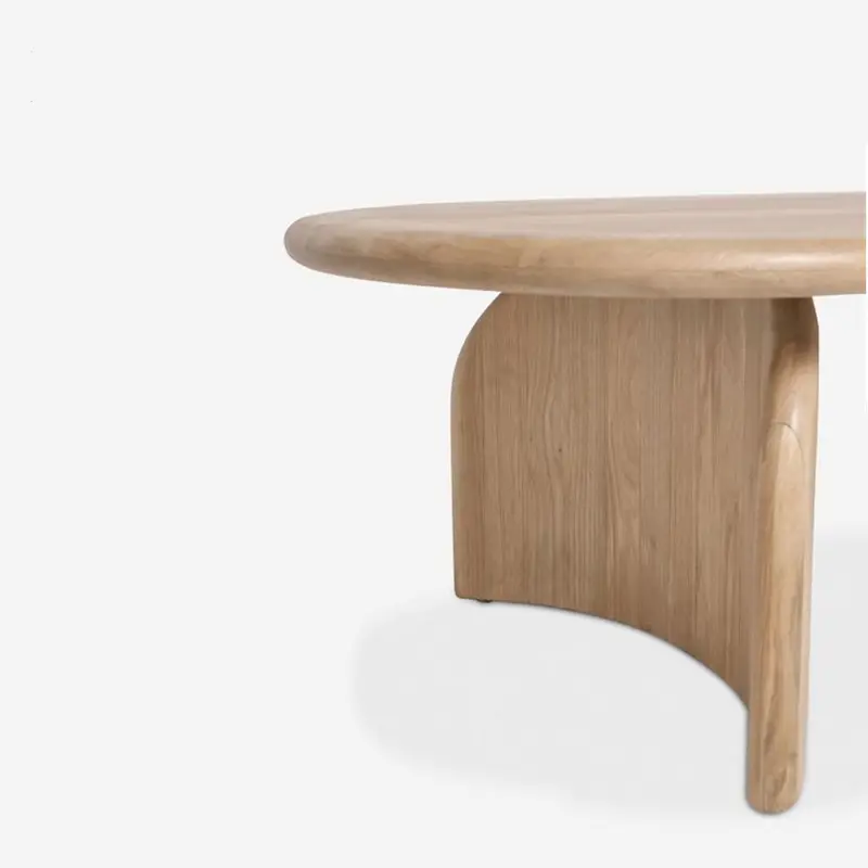 Nordic Creative Coffee Table Oak Solid Wood Combination Round Coffee Table Living Room Simple Small Apartment Tea Table — image 6