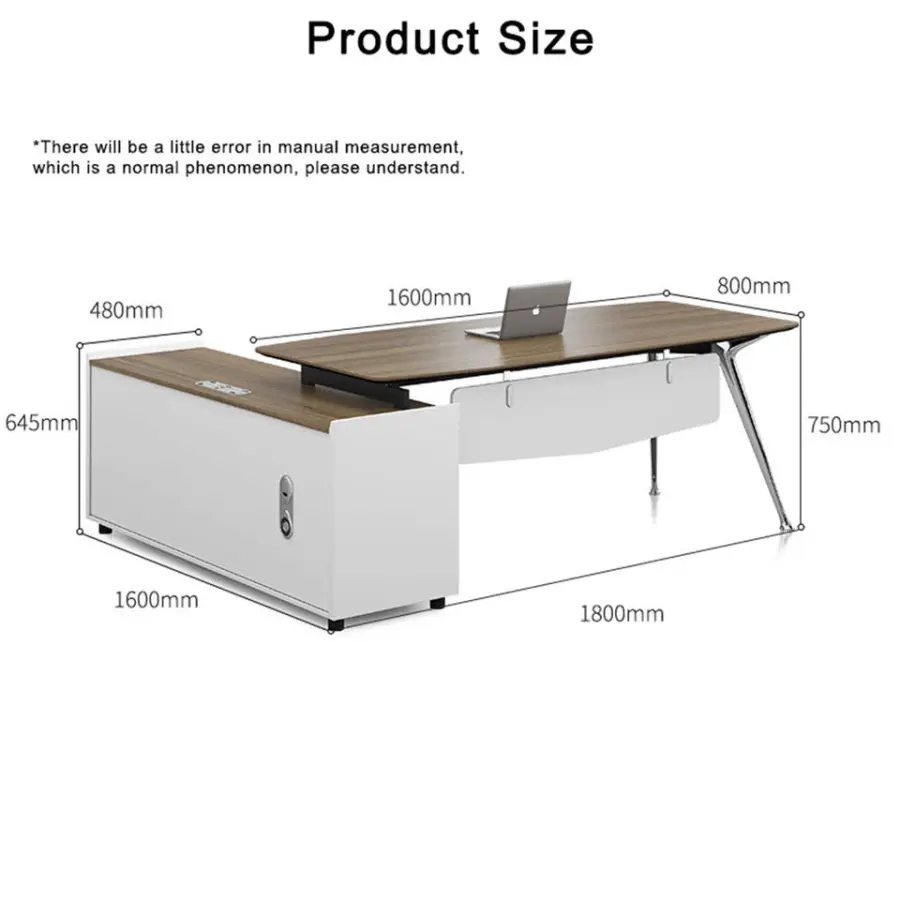 Simple and Modern President Table Single Office Furniture Executive Table Manager Desk Chair — image 6